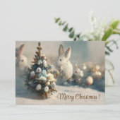 Hristmasсランドスケープファンタジーラビット3d招待 招待状 (スタンド正面)