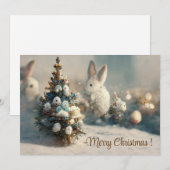Hristmasсランドスケープファンタジーラビット3d招待 招待状 (正面/裏面)