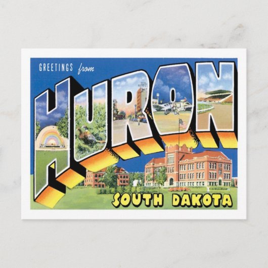 Hron South Dakota US Cityからの挨拶 ポストカード (正面)