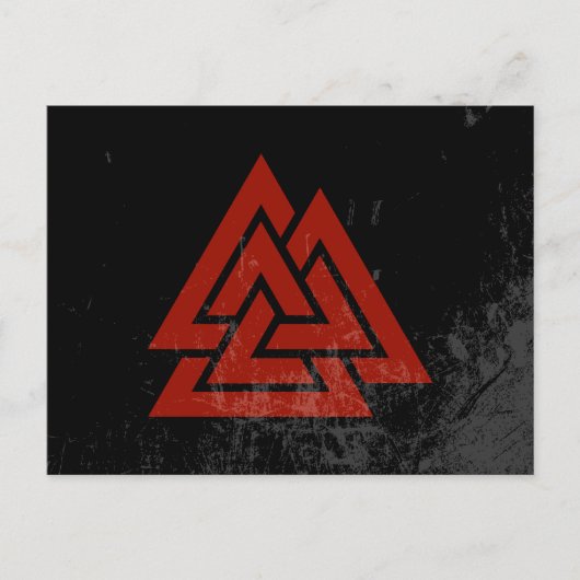 Hrungnirのハート(赤と黒グランジ) ポストカード (正面)