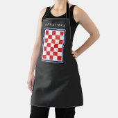 Hrvatska Checker Blue Border エプロン (インサイチュ)