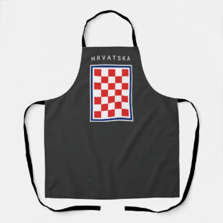 Hrvatska Checker Blue Border エプロン