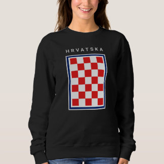 Hrvatska Checker Blue Border スウェットシャツ