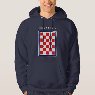 Hrvatska Checker Blue Border パーカ