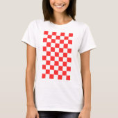 Hrvatska Croatia Red Squares Tシャツ (正面)