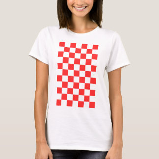 Hrvatska Croatia Red Squares Tシャツ