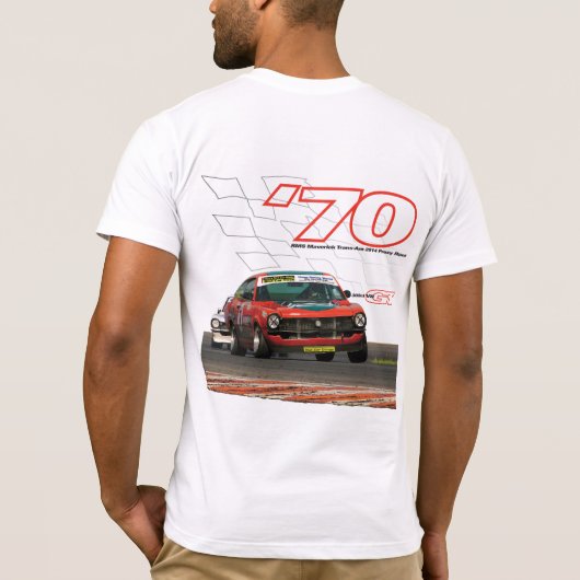 HRW 1970のTシャツを競争させる異端的なスケールのスロットカー Tシャツ (裏面)