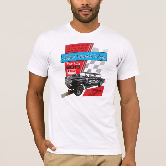 HRW 2015の土地の速度及びドラッグ Tシャツ (正面)