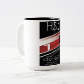 HS2 ビンテージ トレインポスター, ツートーンマグカップ (正面左)