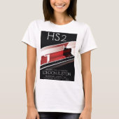 HS2 ビンテージ トレインポスター, Tシャツ (正面)