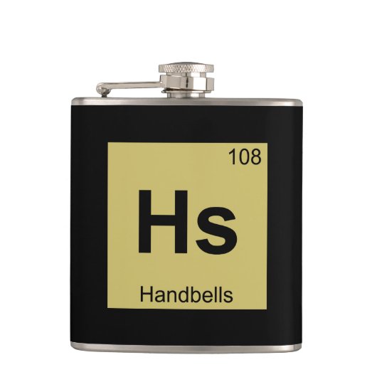 Hs - ハンドベル 打楽器 化学 周期表 フラスク (正面)