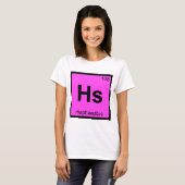 Hs - ヘーパイストス 化学周期表 tシャツ (正面フル)