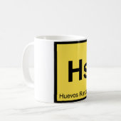 Hs - ランチェロエッグ 化学周期表 コーヒーマグカップ (正面左)