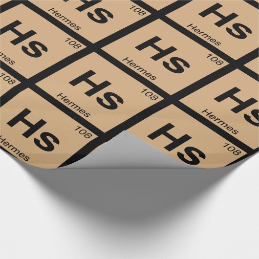 Hs - Hermes God Chemistry周期表記 ラッピングペーパー (角)
