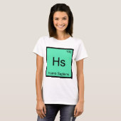 Hs - Homo Sapiens Chemistry Element Symbol T-Shirt Tシャツ (正面フル)