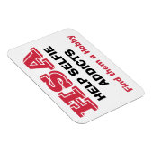 "HSA – セルフ救済ィア中毒 – 趣味を見つける" マグネット (右側)