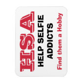 "HSA – セルフ救済ィア中毒 – 趣味を見つける" マグネット (縦)