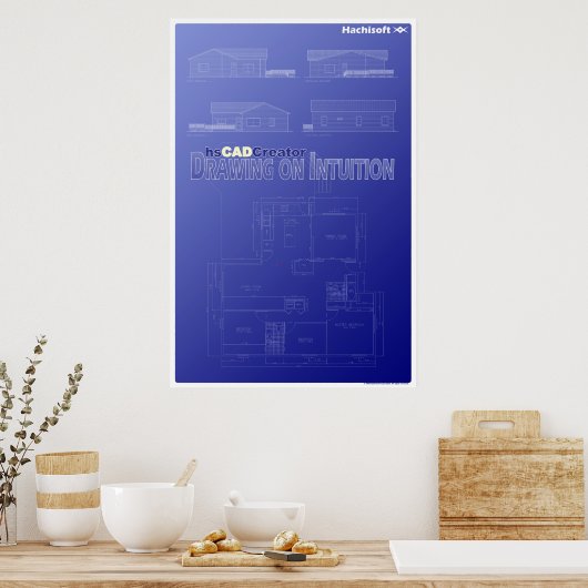 hsCADCreatorFloorPlanPoster ポスター (キッチン)