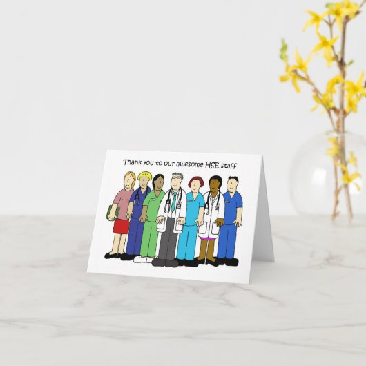 HSE医感謝してい療スタッフへ カード (黄色い花)
