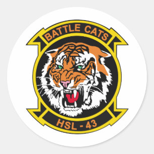 HSL-43戦い猫 ラウンドシール