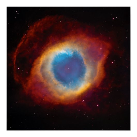 HSTで撮影されたらせん星雲またはNGC 7293 ポスター (正面)