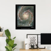 HST Whirlpool Galaxy M51 ポスター (ホームオフィス)