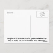 HSUエクササイズ自転車12ボルト発電所 ポストカード (裏面)