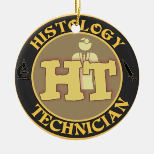 HTの組織学の技術者のオーナメントのクリスマス セラミックオーナメント (正面)