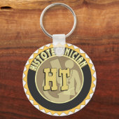 HTバッジヒストテクニシャンの技術ロゴ キーホルダー (正面)