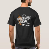 HTH燃えるブーツTシャツ (ホワイト) Tシャツ (裏面)