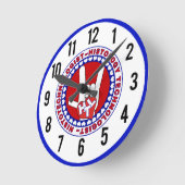 HTL組織技術者のロゴラウンドラボ ラウンド壁時計 (傾斜)