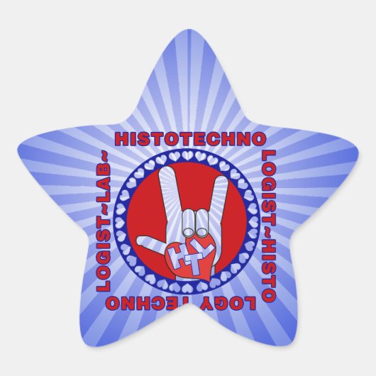 HTL組織技術者ロゴSQUARE LAB 星シール (正面)