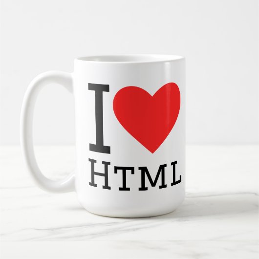 htmlが好き コーヒーマグカップ (左)