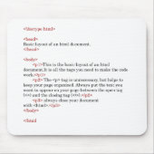 htmlの規則 マウスパッド (正面)