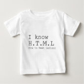 HTMLを知っている（女性との出会い方） ベビーTシャツ (正面)