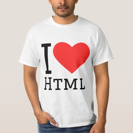 HTML大好き Tシャツ (正面)