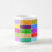 HTML色のマグ。 (六角形のRGB色Specs) コーヒーマグカップ (中央)