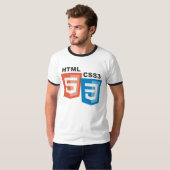 HTML5 CSS3のロゴ Tシャツ (正面フル)