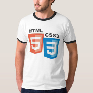 HTML5 CSS3のロゴ Tシャツ