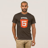 HTML5 Tシャツ(ブラウン) Tシャツ (正面フル)