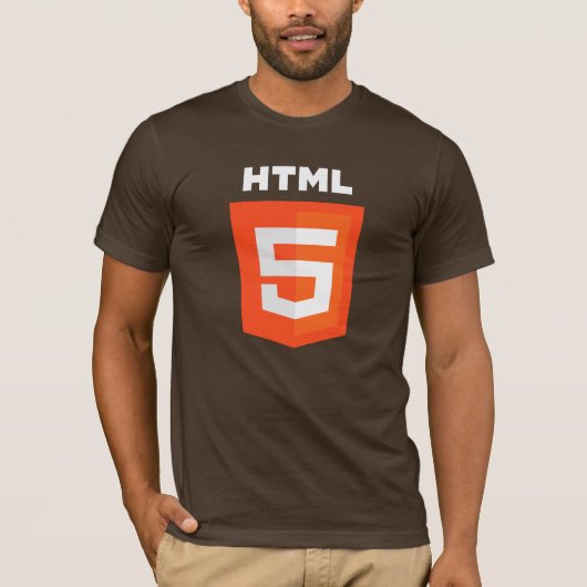 HTML5 Tシャツ(ブラウン) Tシャツ (正面)