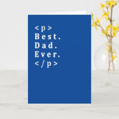 HTML 面白いオタク ウェブ開発 プログラマー 父の日 カード (黄色い花)