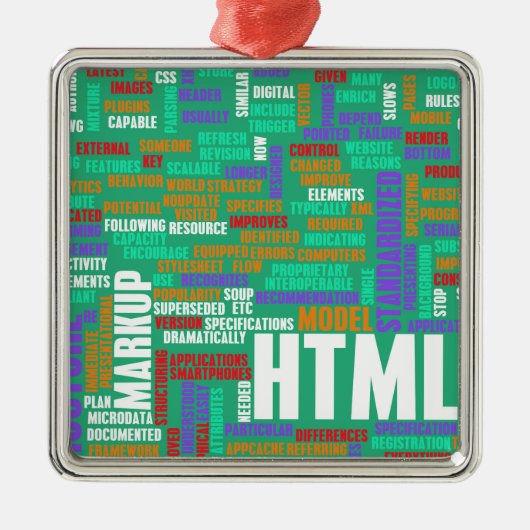 HTML 5かHTML5 メタルオーナメント (正面)