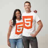 HTML 5のロゴの役人W3 W3C Tシャツ (ユニセックス)