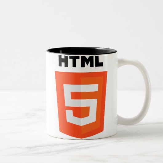 HTML 5のロゴ ツートーンマグカップ (右)