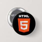 HTML 5のロゴ 缶バッジ (正面&裏面)