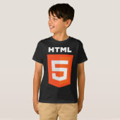 HTML 5のロゴ Tシャツ (正面フル)