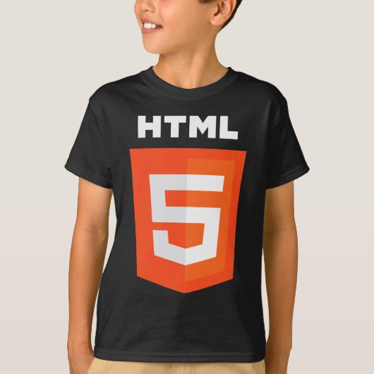 HTML 5のロゴ Tシャツ (正面)