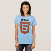 HTML 5のロゴ Tシャツ (正面フル)