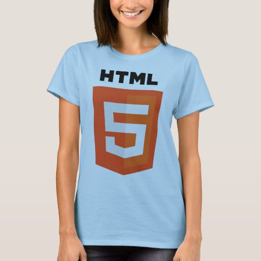 HTML 5のロゴ Tシャツ (正面)